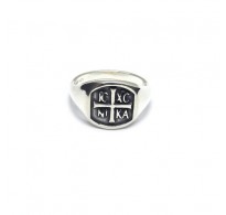R002454 Genuine Sterling Silver Men Ring IC XC NI KA Jesus Christ Winner Stamped 925